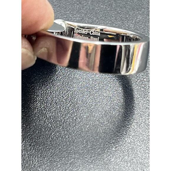 Speidel‎ China Stainless Steel Cubic Zirconia Ring Sz 9.25 - Picture 8 of 10